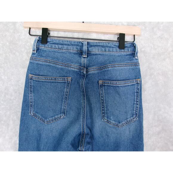 Asos Jeans Juniors Womens Size US 0 UK 24/29 High Rise Mom Blue Remo Denim - Picture 12 of 14